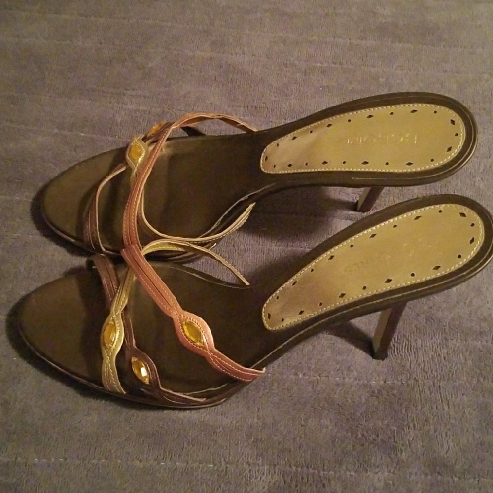 BCBG Metallic Foil sandals